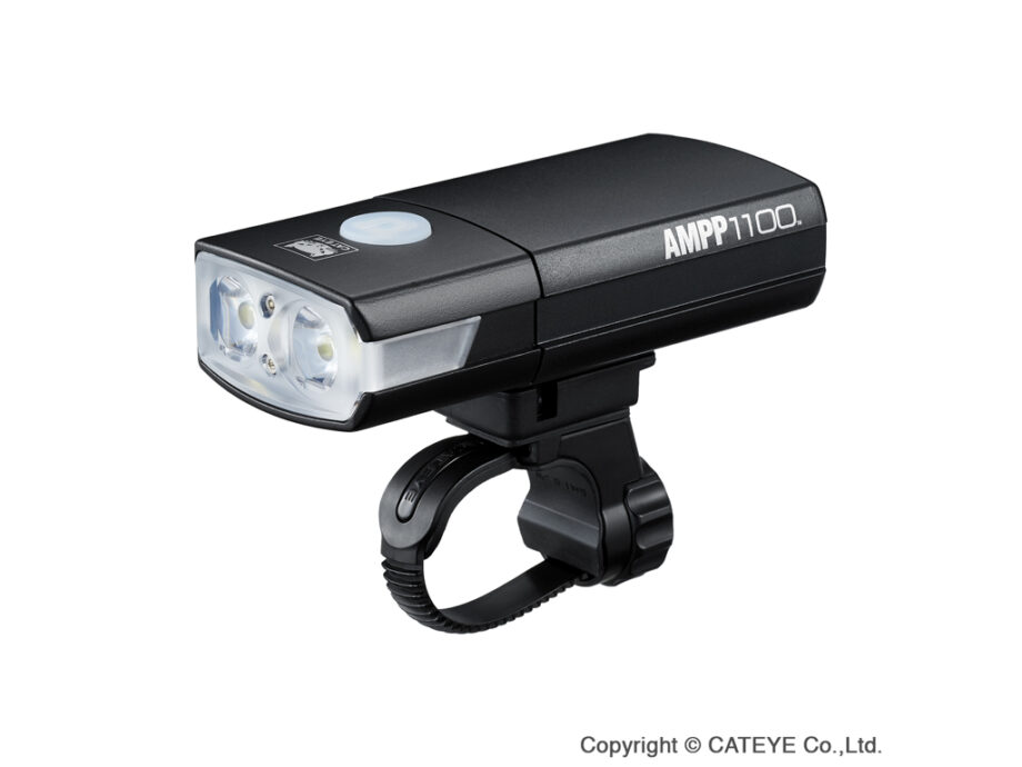 Cateye Ampp 1100 Lumen Forlygte – USB Opladelig, Sort