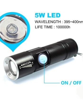 Kompakt 300 Lumen Genopladelig LED Lommelygte – Stærk!