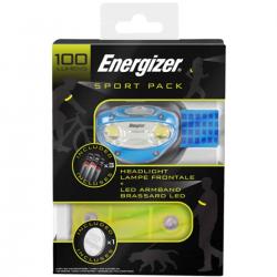 Energizer 100 Lumen Sport Pack Pandelampe Inkl Led Armbånd - Energizer Lumen  - 7638900426403