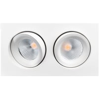 Hvid Downlight Junistar Lux Square 2x7w 2700k 1080 Lumen - Sg Armaturen Lumen  - 7021989025900