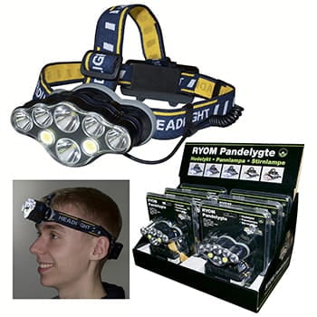 Pandelygte 600 Lumen Genopl - Ryom Lumen  - 5703156164569