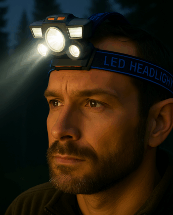 Pandelampe 300 Lumen Vandafvisende Lysfunktioner - Satana.dk Lumen