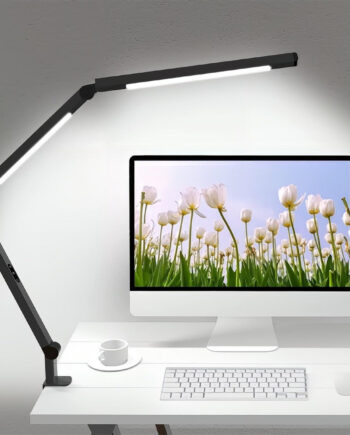 Sort Skrivebordslampe Led Lampe Med Svingarm 560 Lumen - Wergon Lumen  - 5715188006120