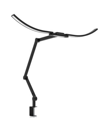 Sort Transformbar Skrivebordslampe Med Svingarm Holder 1600 Lumen Plus - Wergon Lumen  - IFDDL04-P