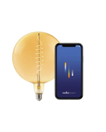 Nordlux Smart E27 G200 Deco 2200 Kelvin 380 Lumen Pære Ravfarvet - Nordlux Lumen  - 5704924006432