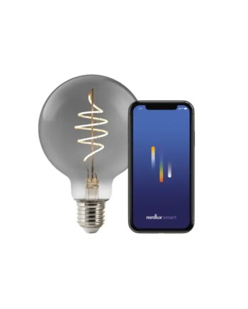 Nordlux Smart E27 G95 1800 Kelvin 100 Lumen Pære Røgfarvet - Nordlux Lumen  - 5704924013171