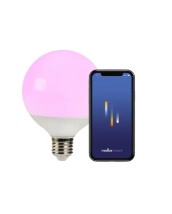 Hvid Nordlux Smart E27 G95 Colour 2200 6500 Kelvin 1055 Lumen Pære - Nordlux Lumen  - 5704924013980