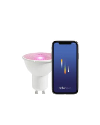 Hvid Nordlux Smart Gu10 Colour 2200 6500 Kelvin 380 Lumen Pære - Nordlux Lumen  - 5704924006388